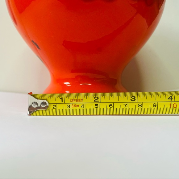 MCM 60’s Flame Drip Glaze Vase 6.5” Glossy Tall Mid Century Gorgeous - Picture 7 of 10